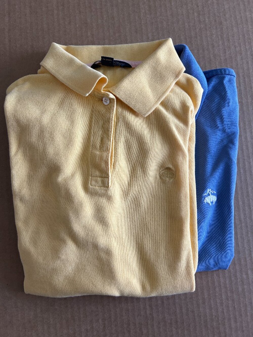 Women's Brooks Brothers Golf Shirts, Size Medium, Maize and Blue, Short Sleeve